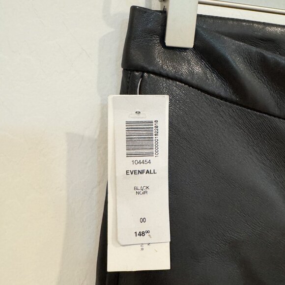 NWT Wilfred Evenfall Low Rise Bootcut Vegan Leather Pants Black Aritzia NEW 00 - Picture 7 of 12
